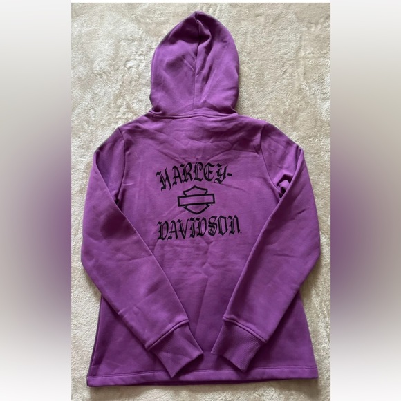Harley-Davidson Women’s Pullover Hooded‎ Sweater Knit Purple Size Small NWT - Picture 10 of 10